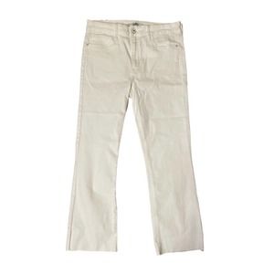 Sam Edelman NEW The Stiletto High Rise Crop Boot White Jeans Size 12/31